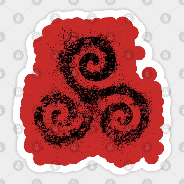 Teen Triskelion Black Ink Sticker by HappyLlama